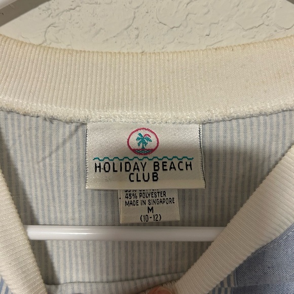 Vintage 90’s Holiday Beach Club mixed media patch work short sleeve shirt - Picture 4 of 8